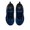 Buffalo Plaid Black And Navy Print Black Sneaker-grizzshop