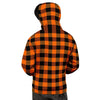 Buffalo Plaid Black And Orange Print Men's Hoodie-grizzshop
