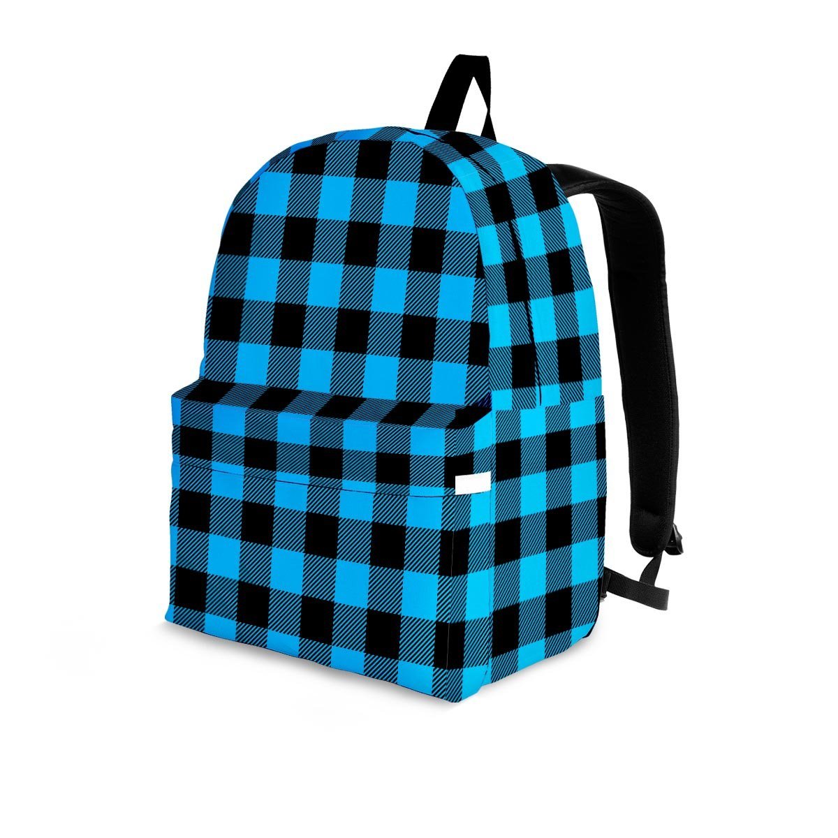 Buffalo Plaid Blue Print Backpack-grizzshop