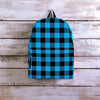 Buffalo Plaid Blue Print Backpack-grizzshop