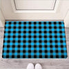 Buffalo Plaid Blue Print Door Mat-grizzshop