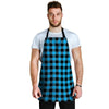 Buffalo Plaid Blue Print Men's Apron-grizzshop