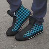 Buffalo Plaid Blue Print Men's High Top Shoes-grizzshop