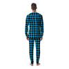 Buffalo Plaid Blue Print Men's Pajamas-grizzshop