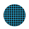 Buffalo Plaid Blue Print Round Rug-grizzshop