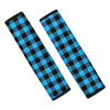 Buffalo Plaid Blue Print Seat Belt Cover-grizzshop