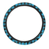 Buffalo Plaid Blue Print Steering Wheel Cover-grizzshop