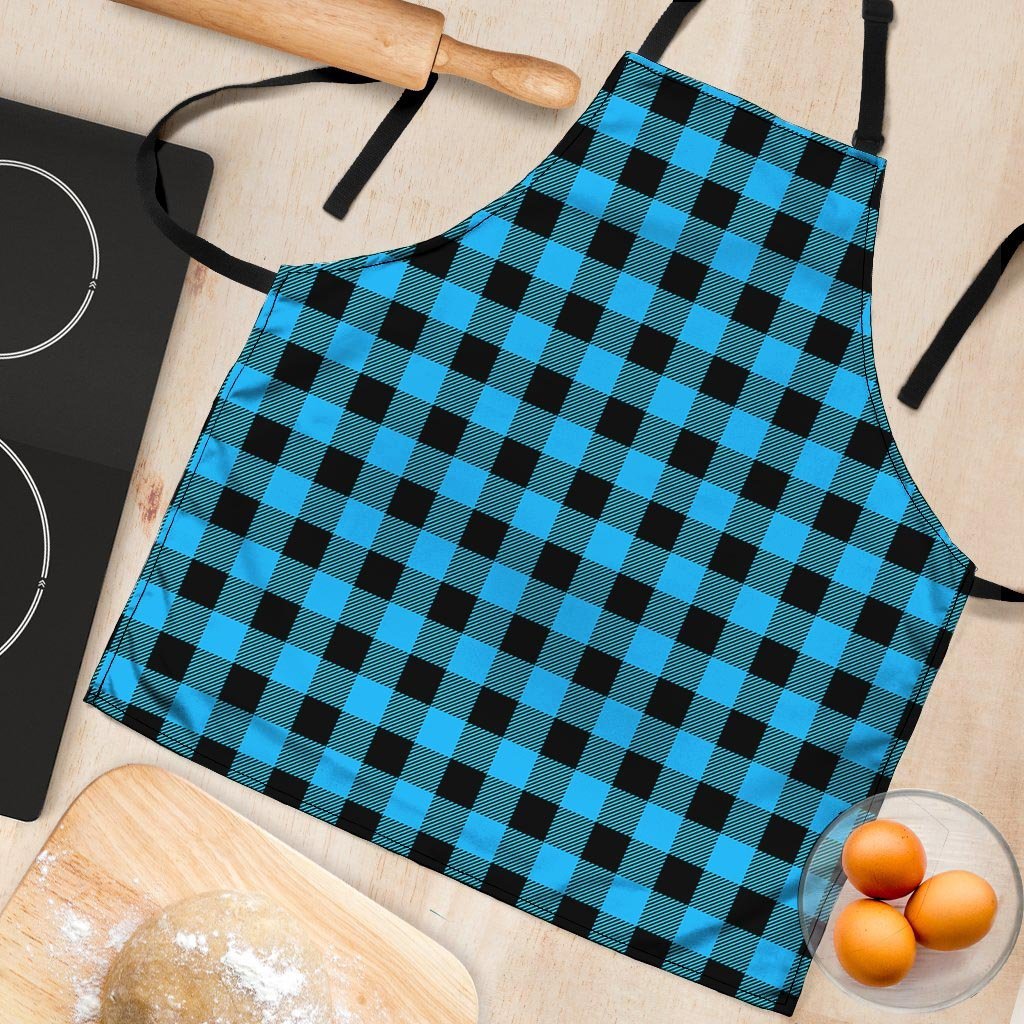 Buffalo Plaid Blue Print Women's Apron-grizzshop