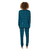 Buffalo Plaid Blue Print Women's Pajamas-grizzshop