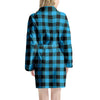 Buffalo Plaid Blue Print Women's Robe-grizzshop