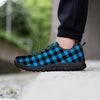 Buffalo Plaid Blue Print Women's Sneakers-grizzshop