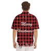 Buffalo Plaid Christmas Print Men's Short Sleeve Shirts-grizzshop