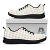 Buffalo Plaid Green And Pink Print Black Sneaker-grizzshop