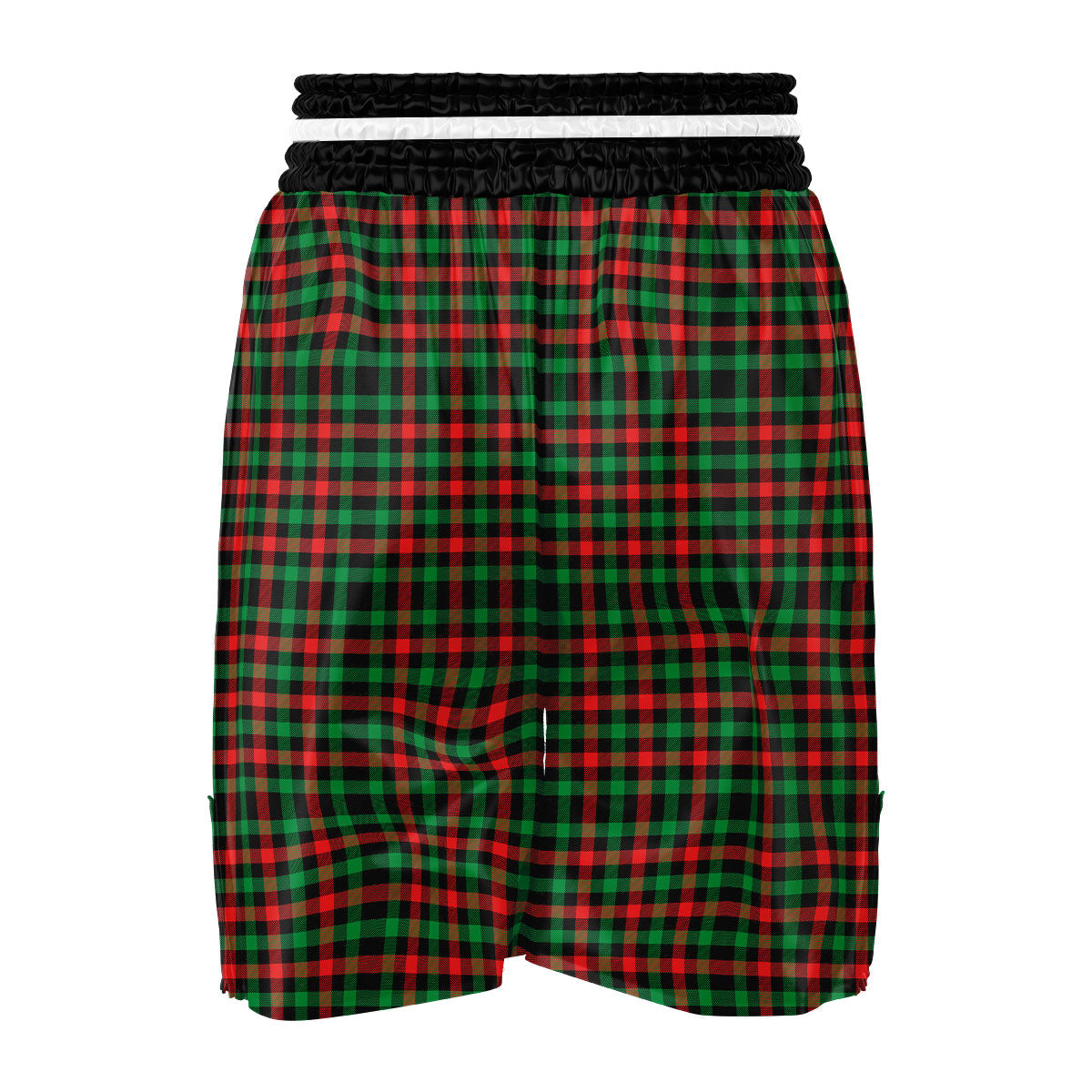 Buffalo Plaid Green Red And Black Print Boxing Shorts-grizzshop