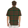 Buffalo Plaid Green Red And Black Print Men's Short Sleeve Shirts-grizzshop