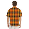 Buffalo Plaid Halloween Print Men's Short Sleeve Shirts-grizzshop