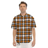 Buffalo Plaid Halloween Print Pattern Men's Short Sleeve Shirts-grizzshop