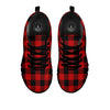 Buffalo Plaid Hot Red Print Black Sneaker-grizzshop