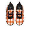 Buffalo Plaid Orange Print Black Sneaker-grizzshop