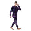 Buffalo Plaid Purple Print Pattern Men's Pajamas-grizzshop