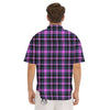 Buffalo Plaid Purple Print Pattern Men's Short Sleeve Shirts-grizzshop