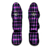 Buffalo Plaid Purple Print Pattern Muay Thai Shin Guards-grizzshop