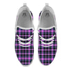 Buffalo Plaid Purple Print Pattern White Athletic Shoes-grizzshop