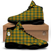 Buffalo Plaid Saint Patrick's Day Print Pattern Black Basketball Shoes-grizzshop