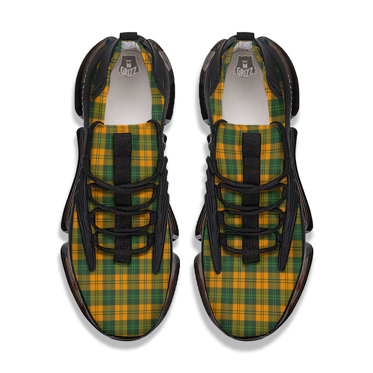 Buffalo Plaid Saint Patrick's Day Print Pattern Black Gym Shoes-grizzshop