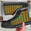 Buffalo Plaid Saint Patrick's Day Print Pattern Black High Top Shoes-grizzshop