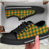 Buffalo Plaid Saint Patrick's Day Print Pattern Black Low Top Shoes-grizzshop