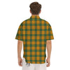 Buffalo Plaid Saint Patrick's Day Print Pattern Men's Short Sleeve Shirts-grizzshop