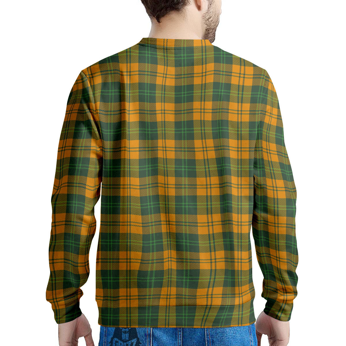 Buffalo Plaid Saint Patrick's Day Print Pattern Men's Sweatshirt-grizzshop