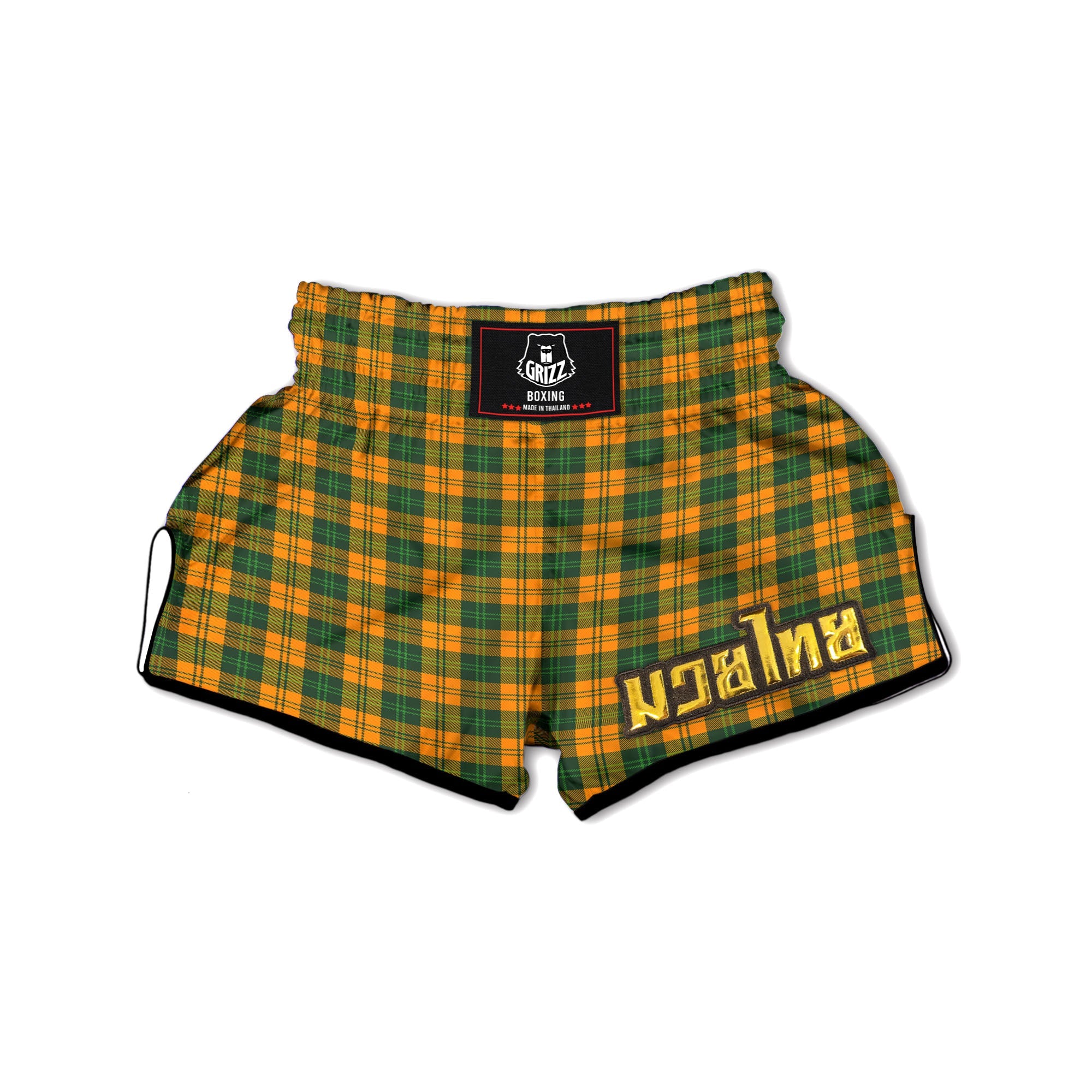 Buffalo Plaid Saint Patrick's Day Print Pattern Muay Thai Boxing Shorts-grizzshop