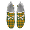 Buffalo Plaid Saint Patrick's Day Print Pattern White Athletic Shoes-grizzshop