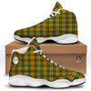 Buffalo Plaid Saint Patrick's Day Print Pattern White Basketball Shoes-grizzshop