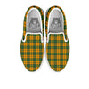 Buffalo Plaid Saint Patrick's Day Print Pattern White Slip On Shoes-grizzshop