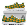 Buffalo Plaid Saint Patrick's Day Print Pattern White Sneaker-grizzshop