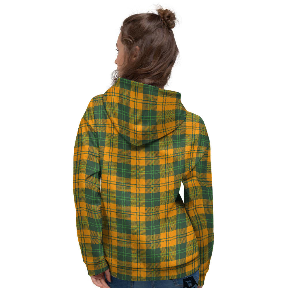 Buffalo Plaid Saint Patrick's Day Print Pattern Women's Hoodie-grizzshop