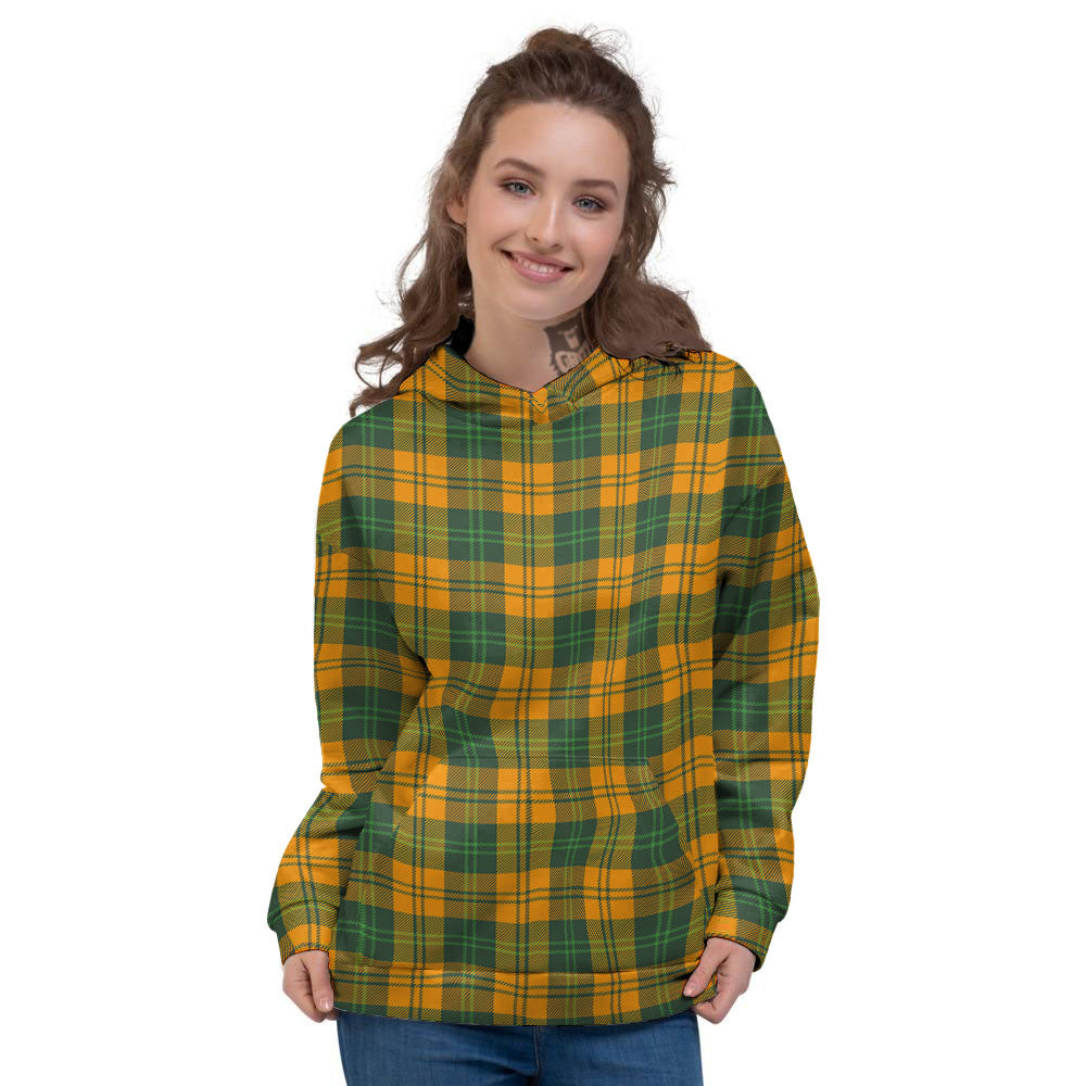 Buffalo Plaid Saint Patrick's Day Print Pattern Women's Hoodie-grizzshop