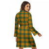 Buffalo Plaid Saint Patrick's Day Print Pattern Women's Robe-grizzshop