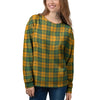 Buffalo Plaid Saint Patrick's Day Print Pattern Women's Sweatshirt-grizzshop