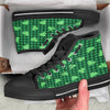 Buffalo Plaid St. Patrick's Day Print Pattern Black High Top Shoes-grizzshop