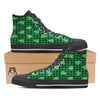 Buffalo Plaid St. Patrick's Day Print Pattern Black High Top Shoes-grizzshop