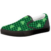 Buffalo Plaid St. Patrick's Day Print Pattern Black Slip On Shoes-grizzshop