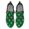 Buffalo Plaid St. Patrick's Day Print Pattern Black Walking Shoes-grizzshop