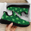 Buffalo Plaid St. Patrick's Day Print Pattern Black Walking Shoes-grizzshop