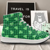 Buffalo Plaid St. Patrick's Day Print Pattern High Top Sneakers-grizzshop