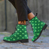 Buffalo Plaid St. Patrick's Day Print Pattern Leather Boots-grizzshop