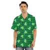 Buffalo Plaid St. Patrick's Day Print Pattern Men's Hawaiian Shirt-grizzshop